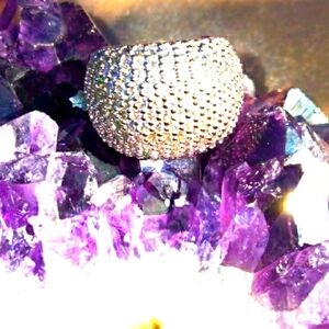 Cubic Zirconia Women Ring 18k White Gold Plated.